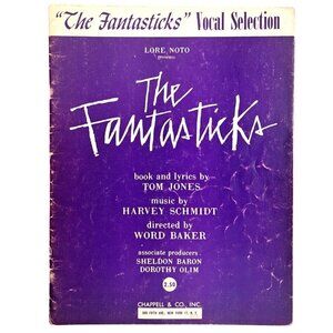 Vintage Fantasticks Vocal Selection Book Tom Jones Harvey Schmidt 1960 Songbook